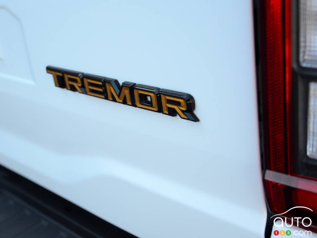 Tremor badging on the Ford F-150 Tremor